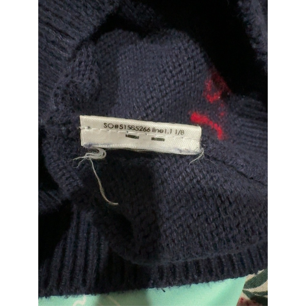 Vintage Ralph Lauren Equestrian Polo Bear Baby Intarsia Wool Blend Sweater Navy - Picture 7 of 7